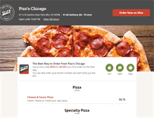 Tablet Screenshot of pizzachicagopaloalto.com